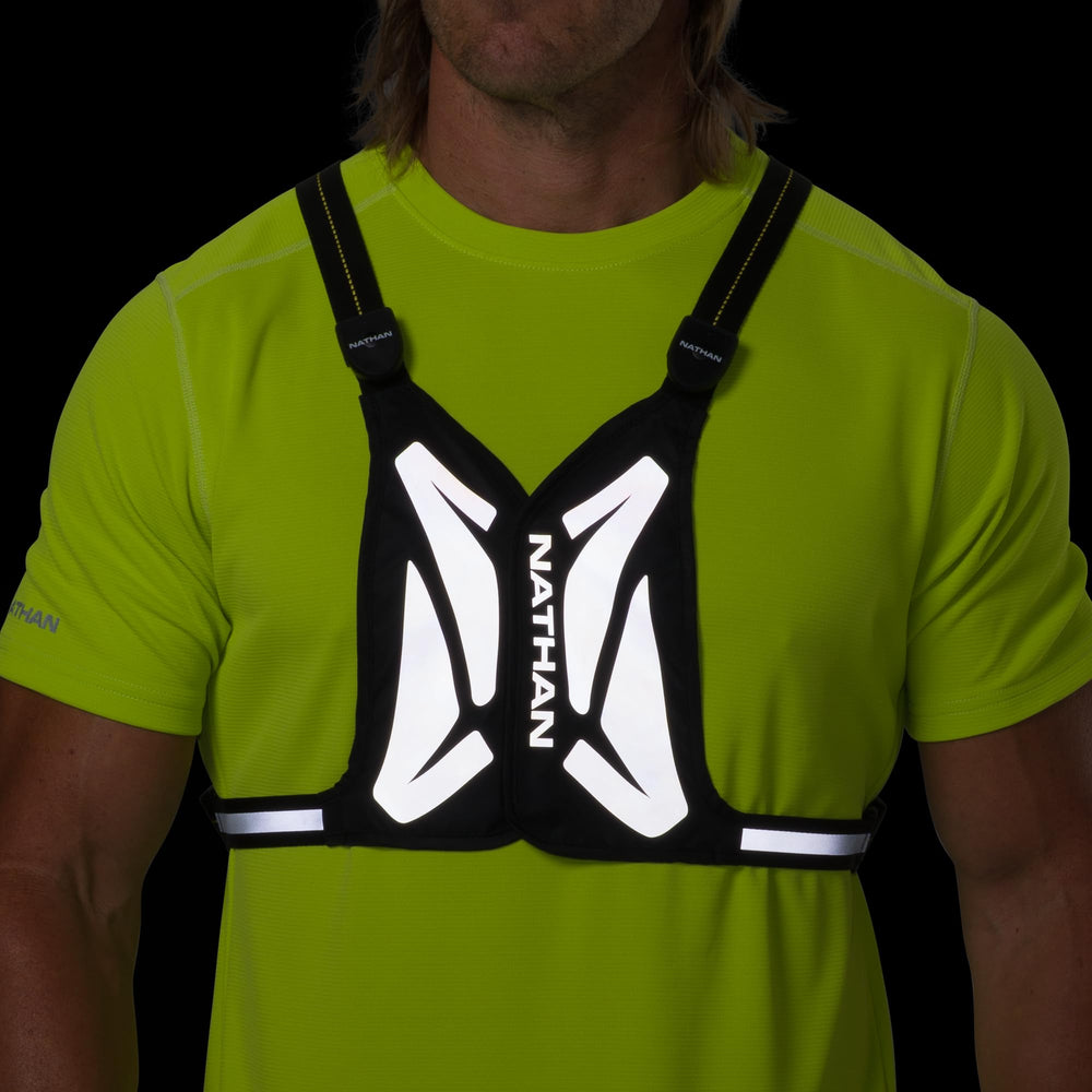 Nathan high-visibility gear supports running, cycling, and hiking in dim light