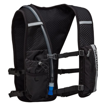 Nathan Hypernight 1.5L bladder supports on-the-go hydration.