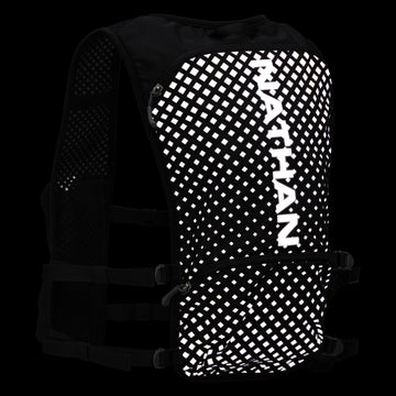 Nathan Hypernight moisture-wicking fabric delivers lightweight comfort.