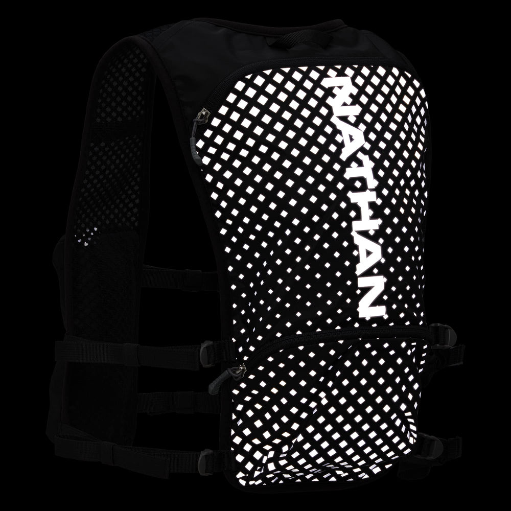 Nathan Hypernight moisture-wicking fabric delivers lightweight comfort.
