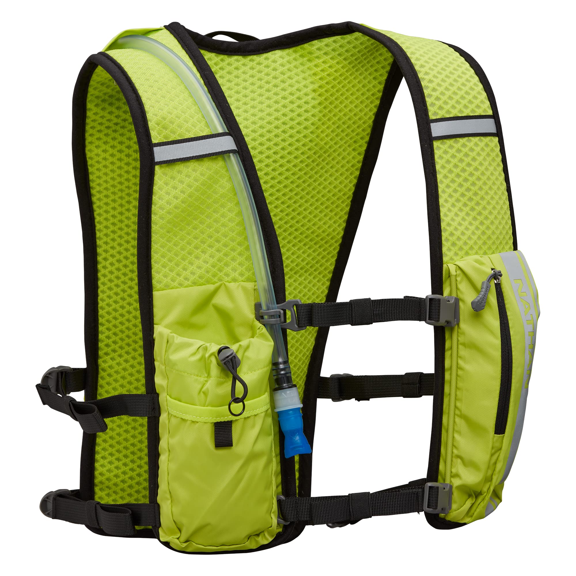 Nathan Hypernight QuickStart 4L pack with a 1.5L bladder for hydration on the go.