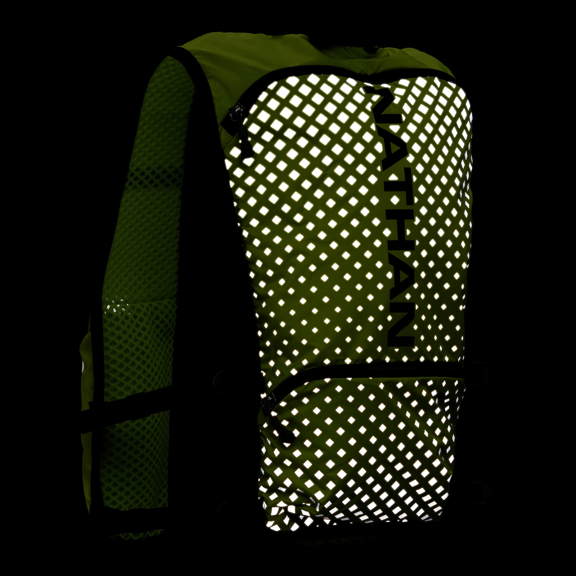 Nathan Hypernight QuickStart 4L pack reflective details boost night visibility.