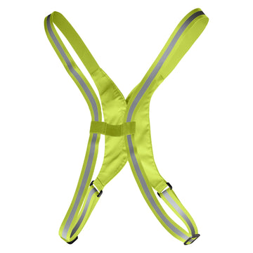 Nathan Hypernight Reflective Vest Lite back view shows full coverage for night runs.