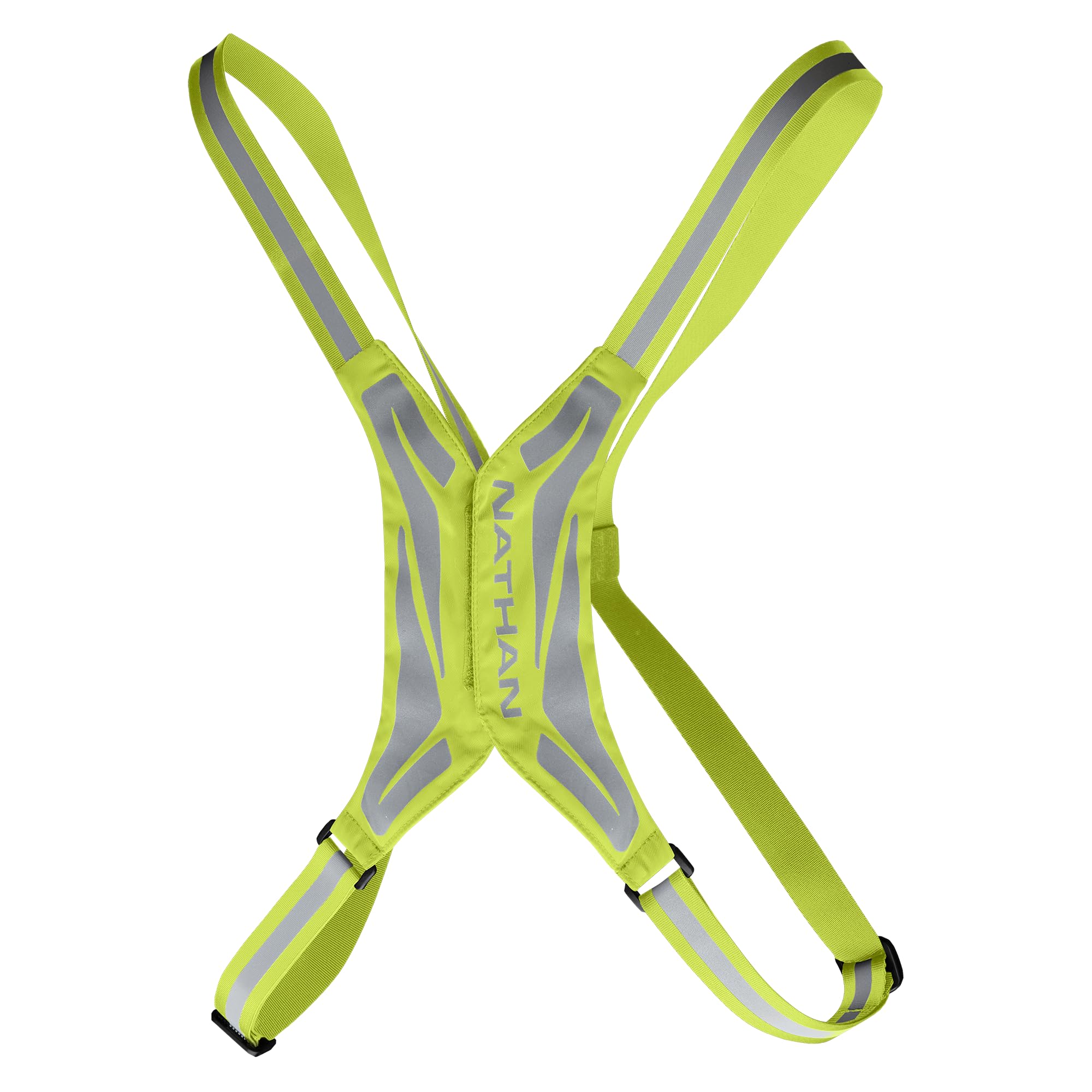 Nathan Hypernight Reflective Vest Lite front view for high-visibility dawn runs.