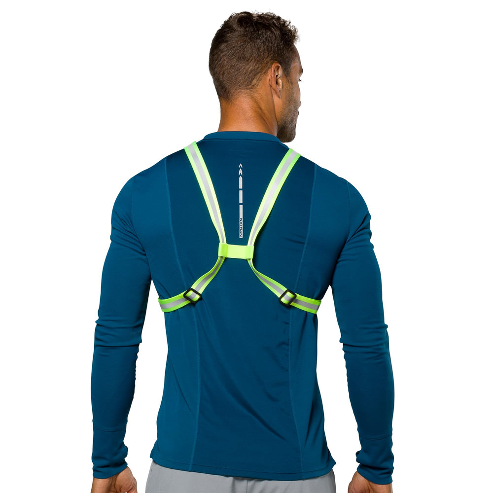 Nathan Hypernight Reflective Vest Lite lightweight fabric keeps you cool during runs.