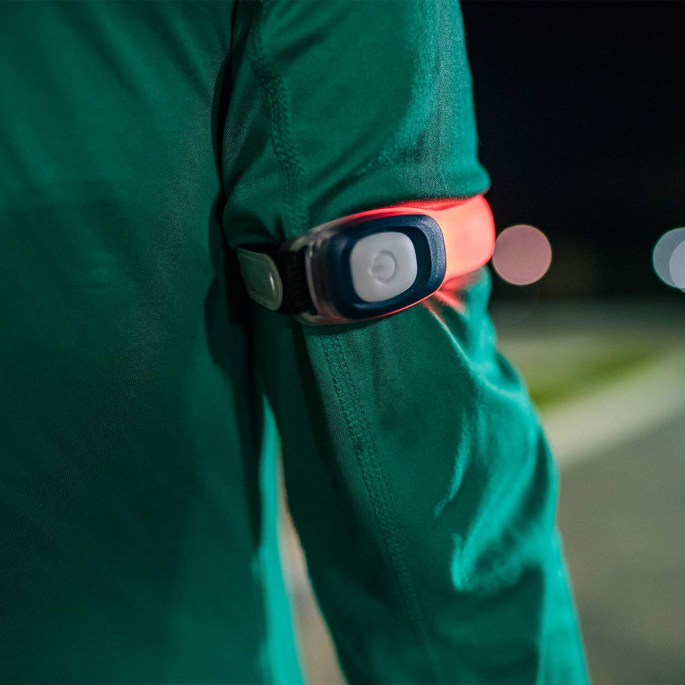 Nathan LightBender RX 360-degree visibility for dawn or dusk runs.