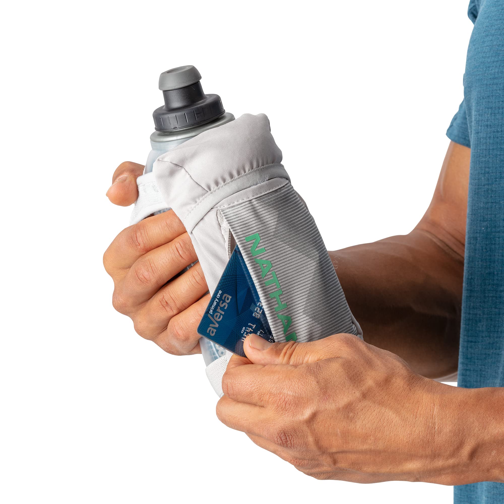 Nathan lightweight ergonomic bottle ideal for runners and hikers.