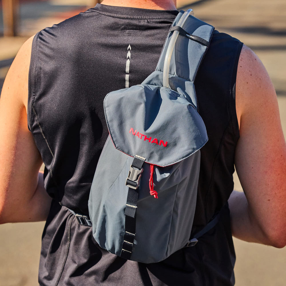 Nathan Limitless 6L flask-inside layout shows included 750 mL bottle.