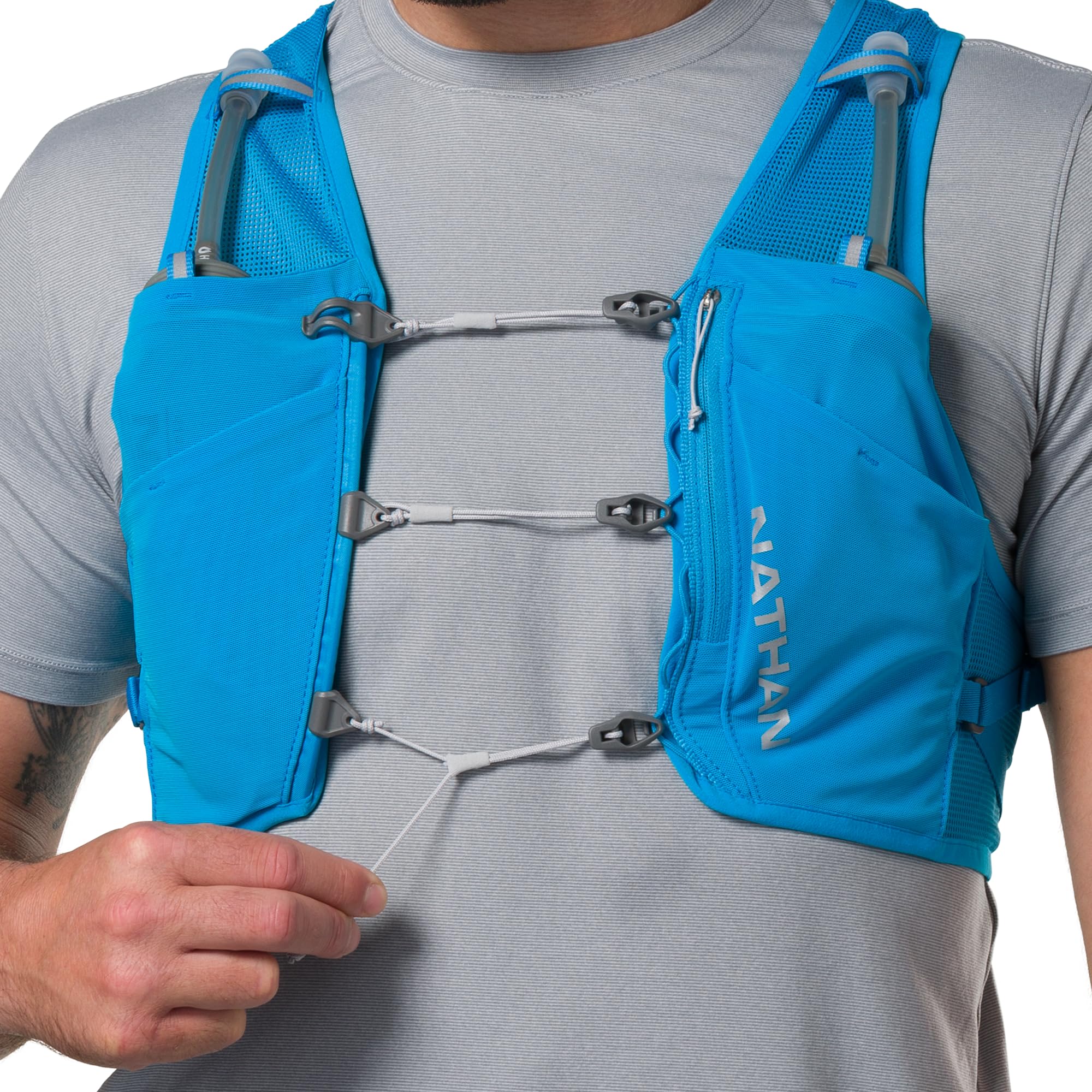 Nathan Pinnacle Breeze front zip pocket keeps valuables secure during workouts