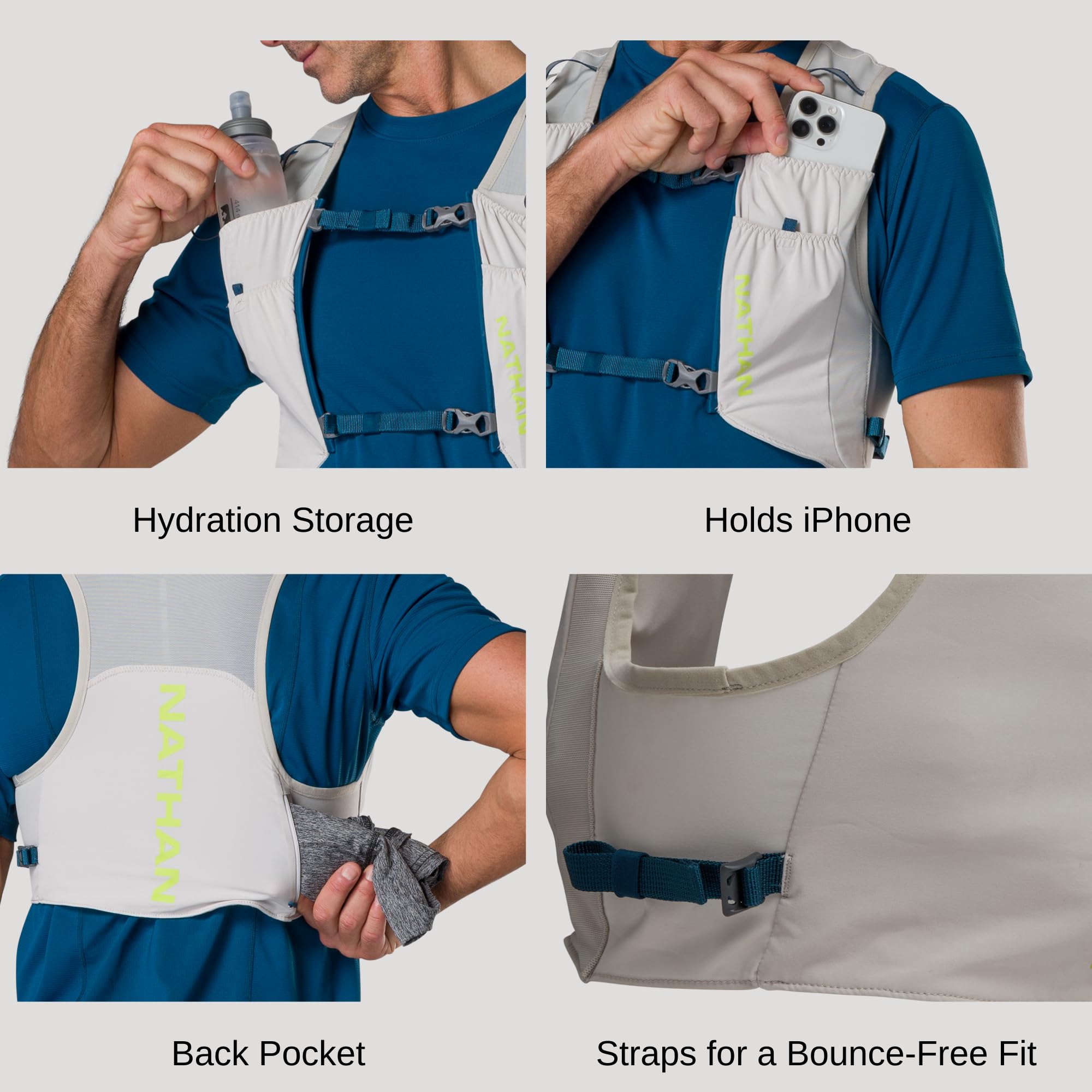 Nathan Pinnacle Featherlite back pocket demonstrates ample capacity for jacket and essentials