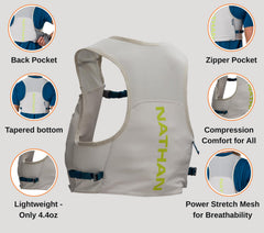 Nathan Pinnacle Featherlite bounce-free fit maintains stability during long runs