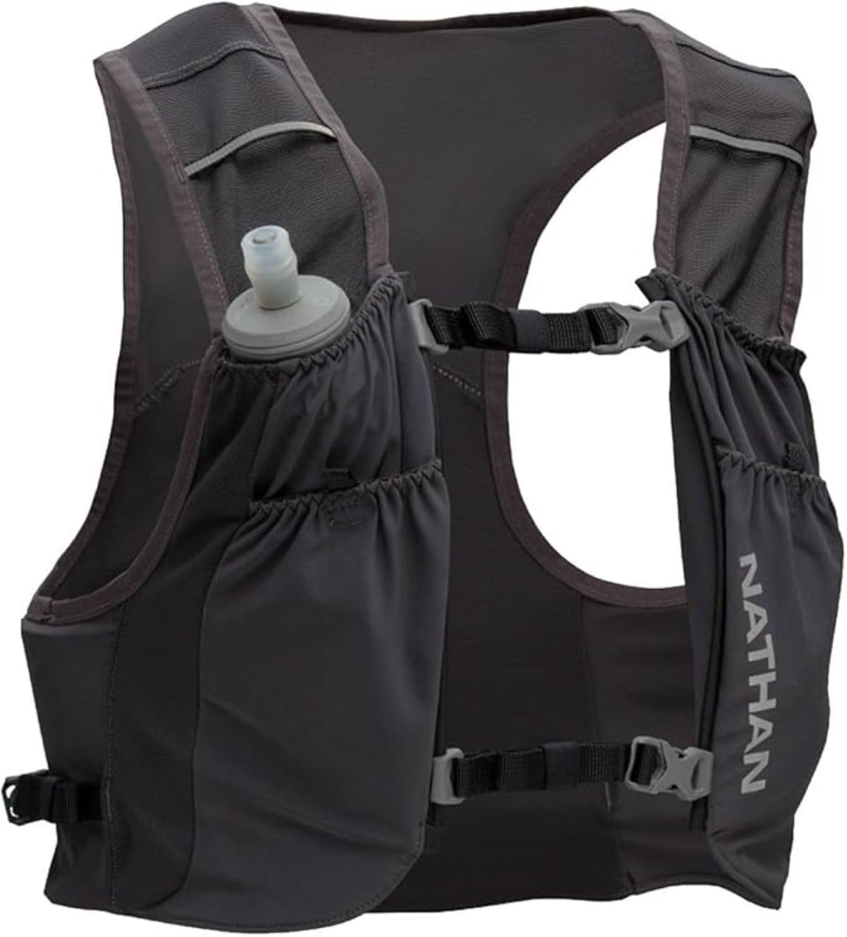 Nathan Pinnacle FeatherLite front view with bounce-control for stable road and trail runs.