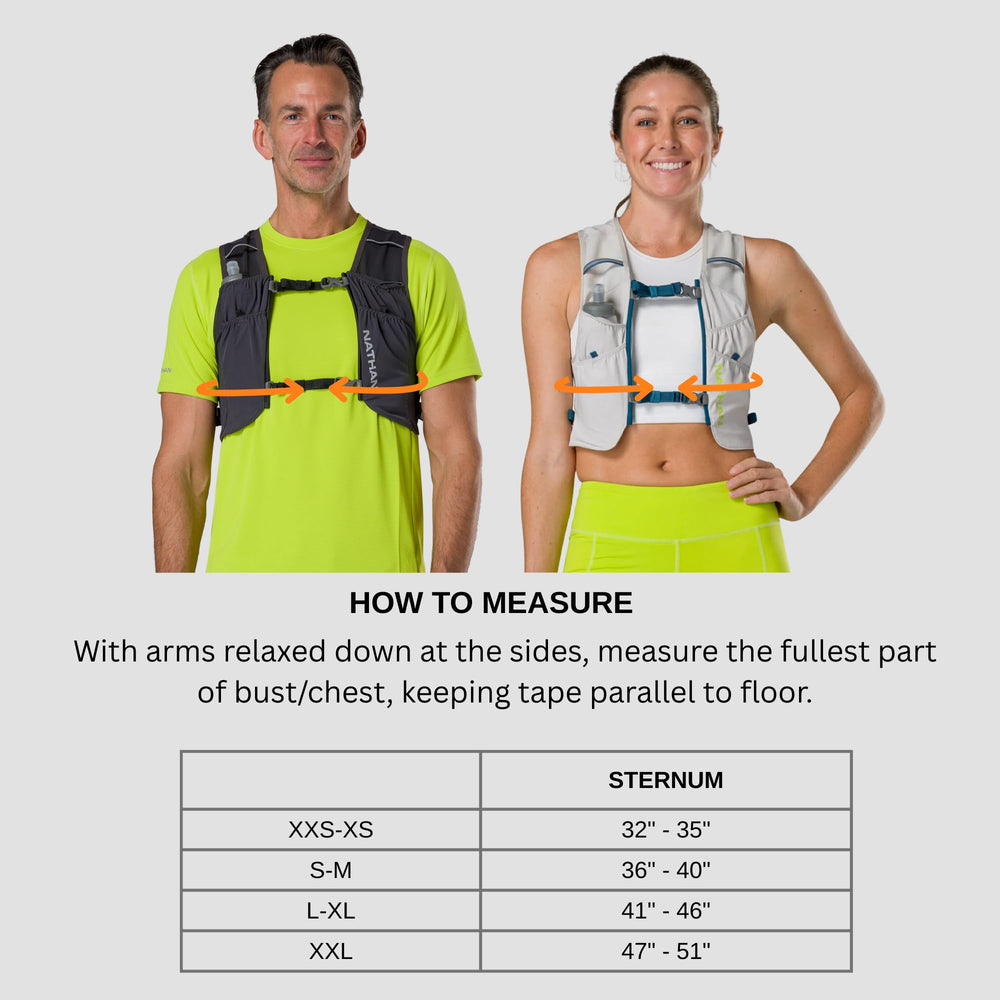 Nathan Pinnacle FeatherLite vest adjustable straps ensure bounce-free stability on long runs.