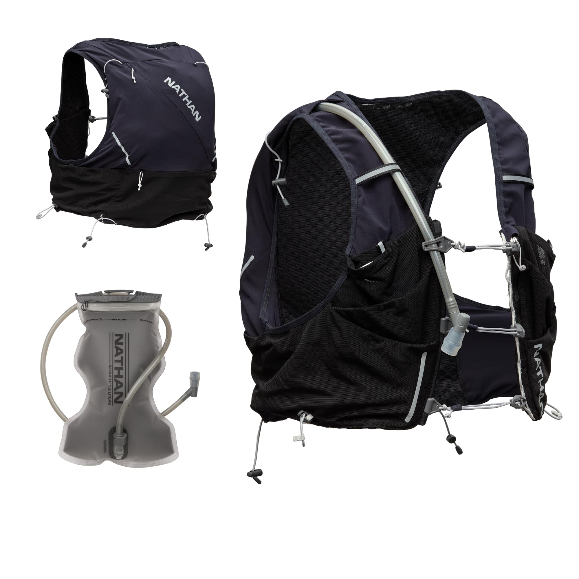 Nathan Pinnacle Pro 12L front view with six pockets for quick access