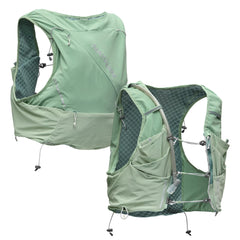 Nathan Pinnacle Pro 12L vest front view for a secure, adjustable fit during runs.