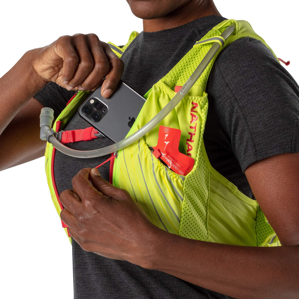 Nathan Pinnacle Race Vest women’s sizing option shown for comfortable fit.