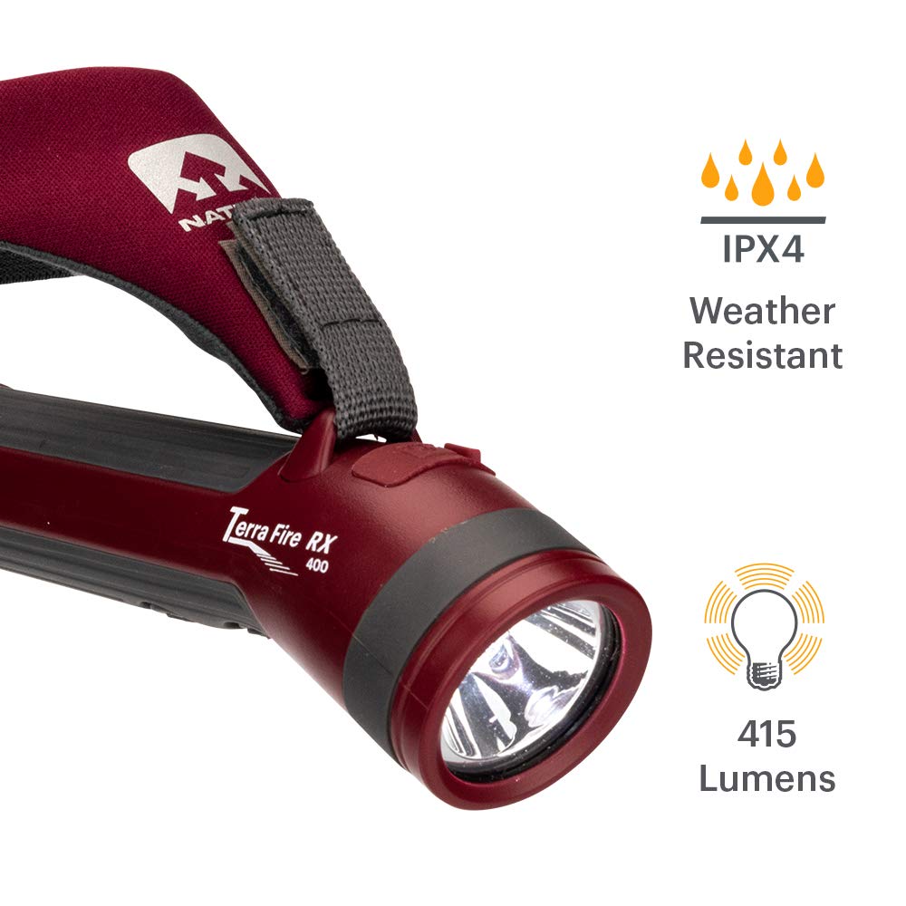 Nathan Rechargeable Running FlashLight grip-free strap enables comfortable one-handed carry
