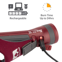 Nathan Rechargeable Running FlashLight weather-resistant design handles outdoor use