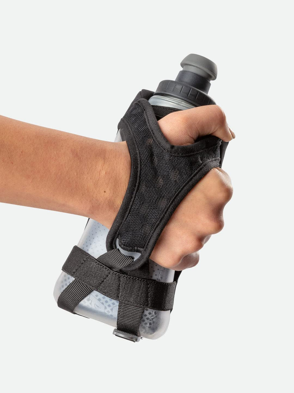 Nathan Running Handheld front-pocket storage secures keys, phone during workouts.