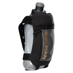 Nathan Running Handheld strap closeup demonstrates adjustable grip-free hydration for on-the-go runs.