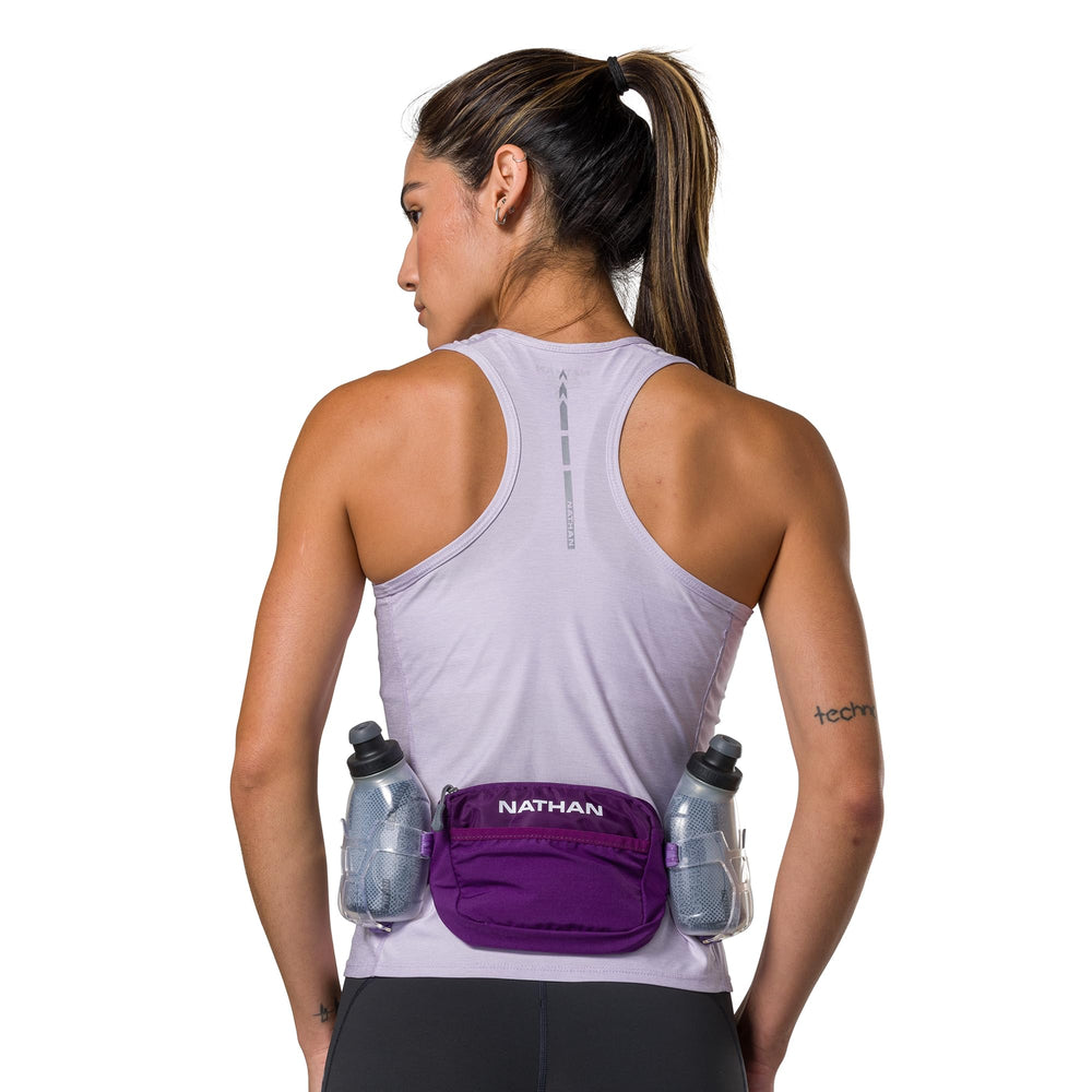 Nathan Trail Mix Plus front pocket securely houses phone, keys, and gels.