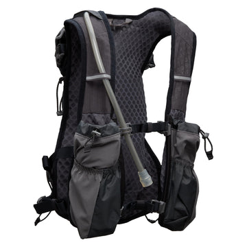 Nathan TrailMix women's vest back view demonstrates stability and full-pack capacity