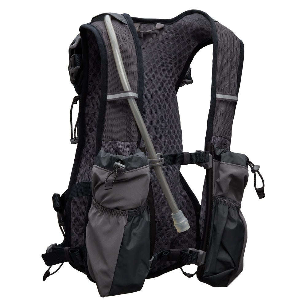 Nathan TrailMix women's vest back view demonstrates stability and full-pack capacity