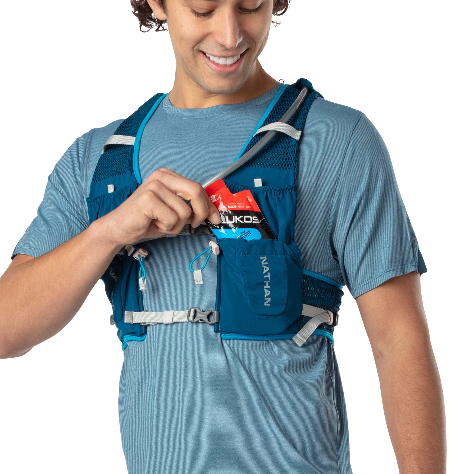 Nathan VaporAir Lite 4L vest multiple pockets for organized storage on hikes