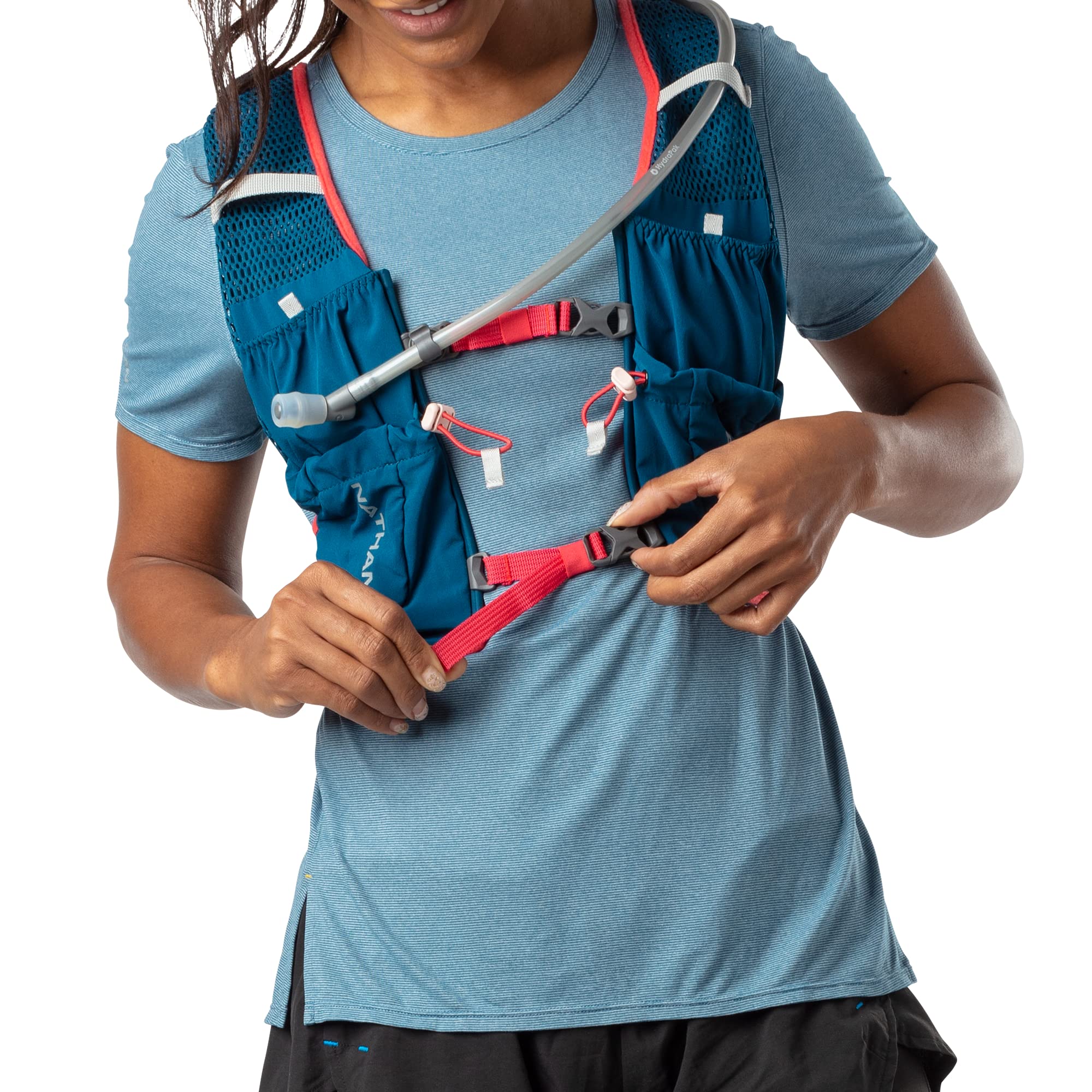Lightweight Nathan VaporAir Lite vest supports unrestricted movement on trails.