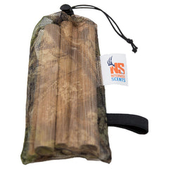 Nationwide Scents deer rattle bag closeup mesh, built tough for reliable field rattling.
