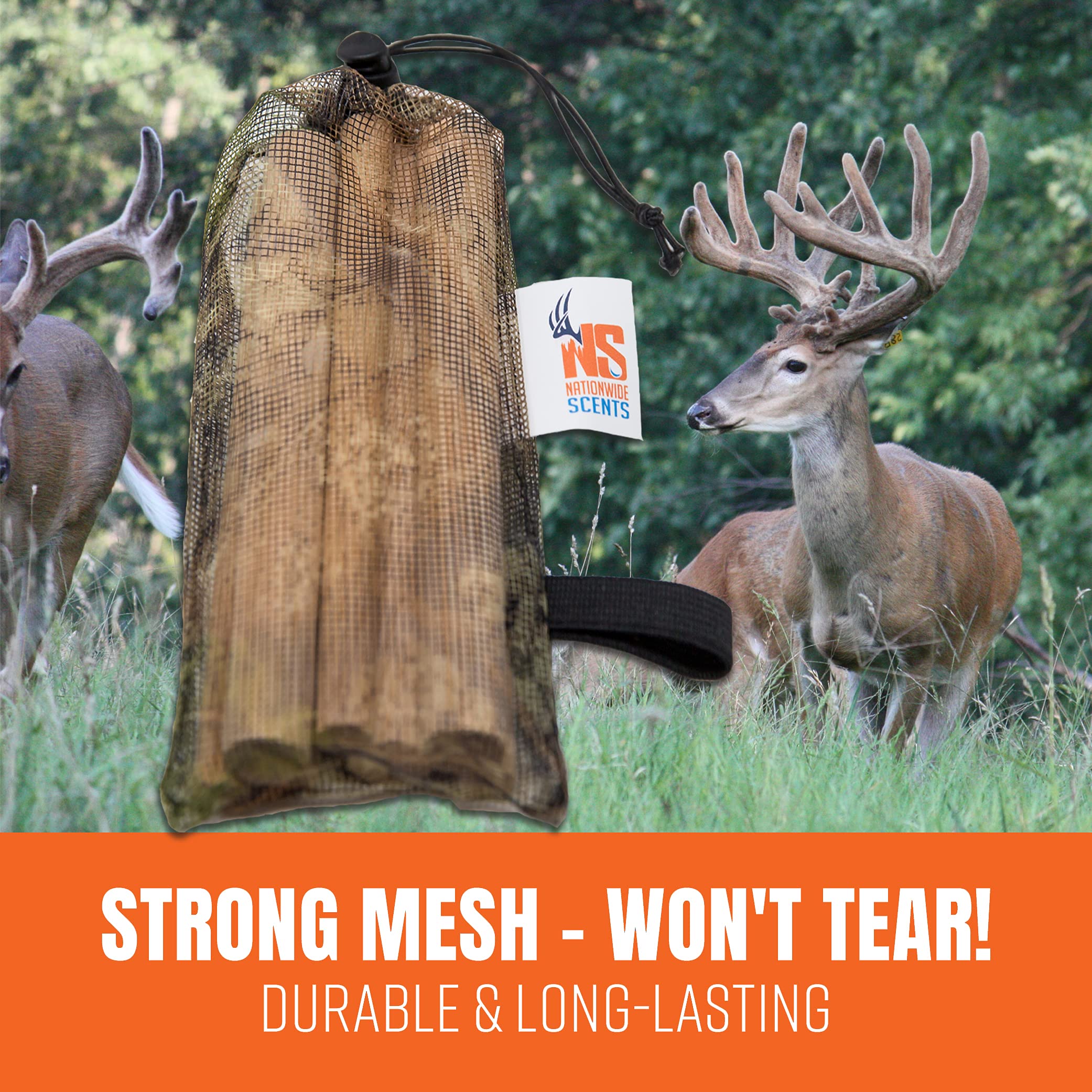 Nationwide Scents deer rattle bag compact design, easy to pack for hunts.