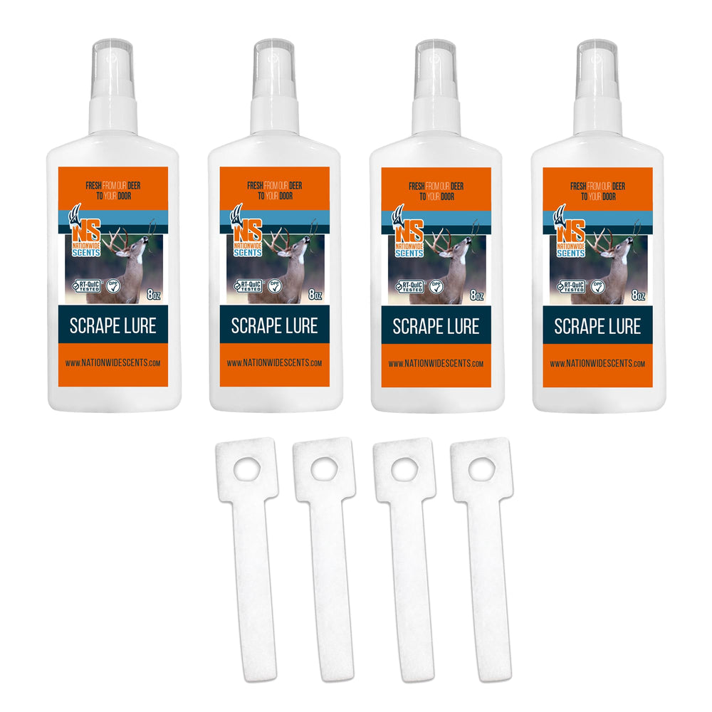 Nationwide Scents Scrape Lure 8oz pack attracts bucks in mock scrapes