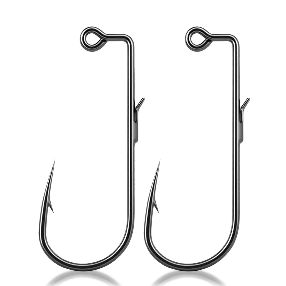Natufish 50-Pack 90-Degree Jig Hooks with Wire Keeper – close-up