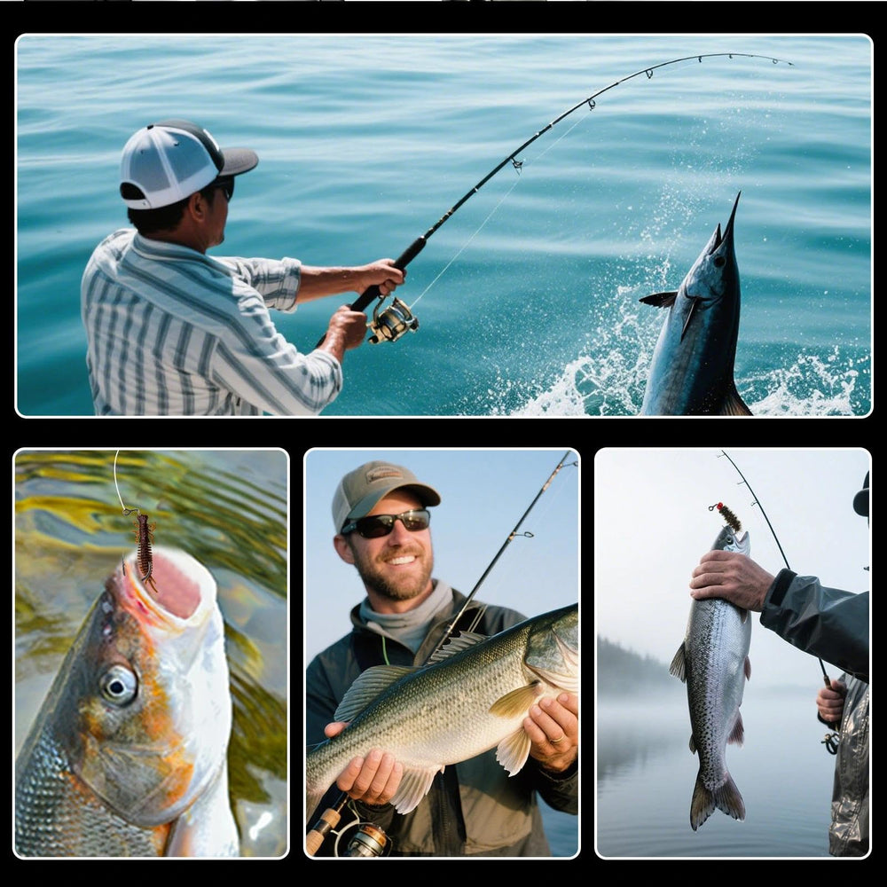 Versatile Natufish 50-pack hooks for ned rigs, swimbait jigs, and ball heads