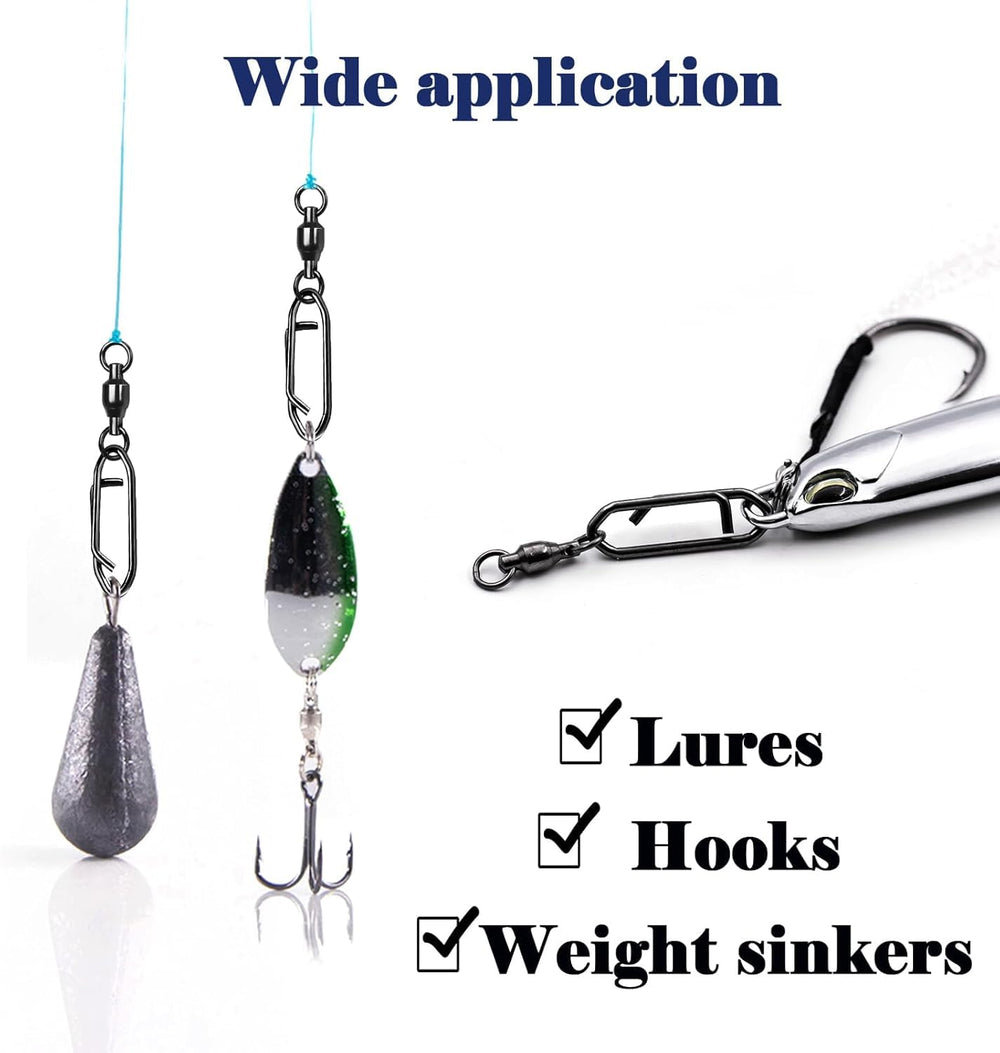 Natufish six-size swivel set for different fish sizes
