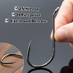 Offset tip and upturned eye octopus hook design
