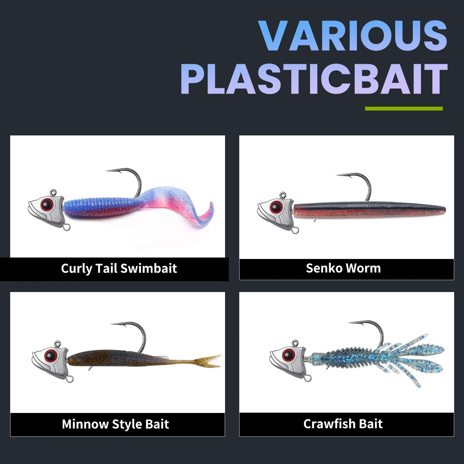 Storage case holding 15 Natufish jig heads