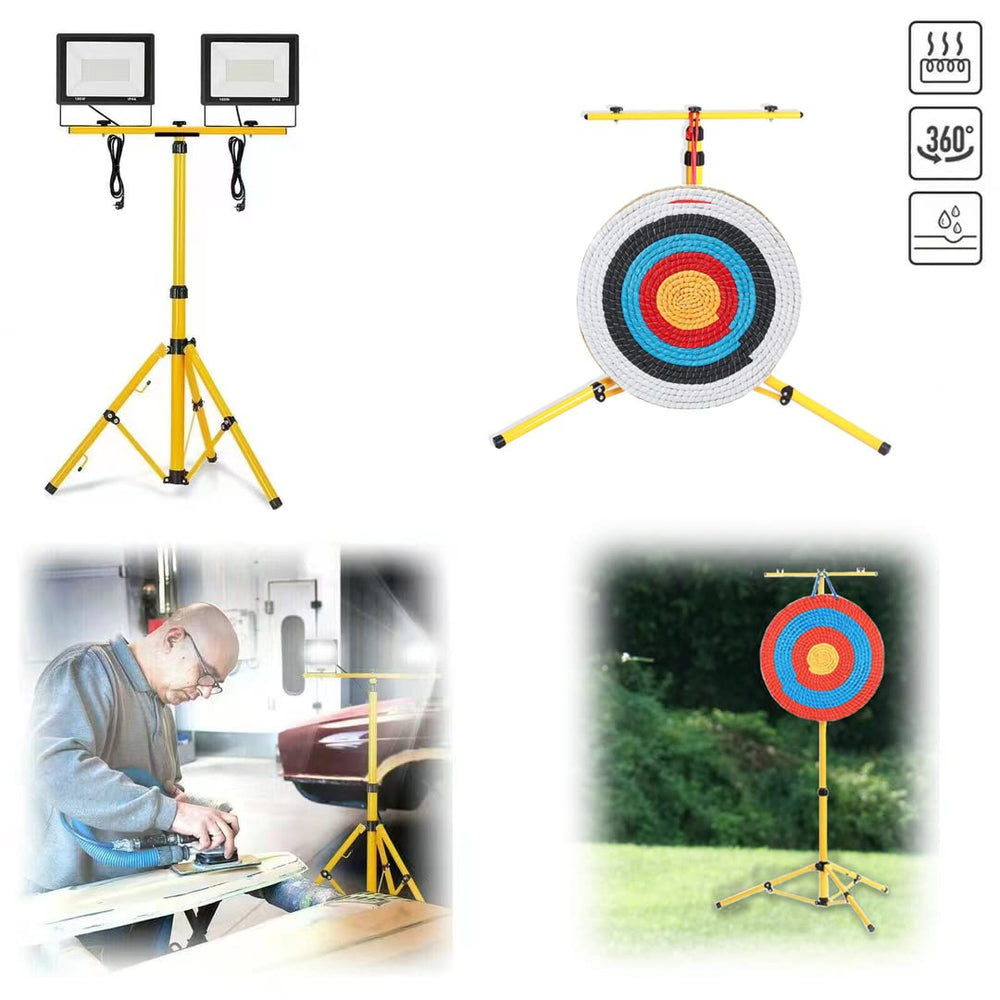 NATUMER archery target stand rust-resistant iron construction lasts seasons.