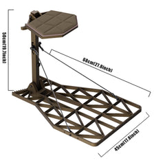 NatureBlend hang-on stand adjustable seat and platform for uneven trees.