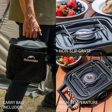 Naturehike stove with piezo ignition for quick outdoor lighting