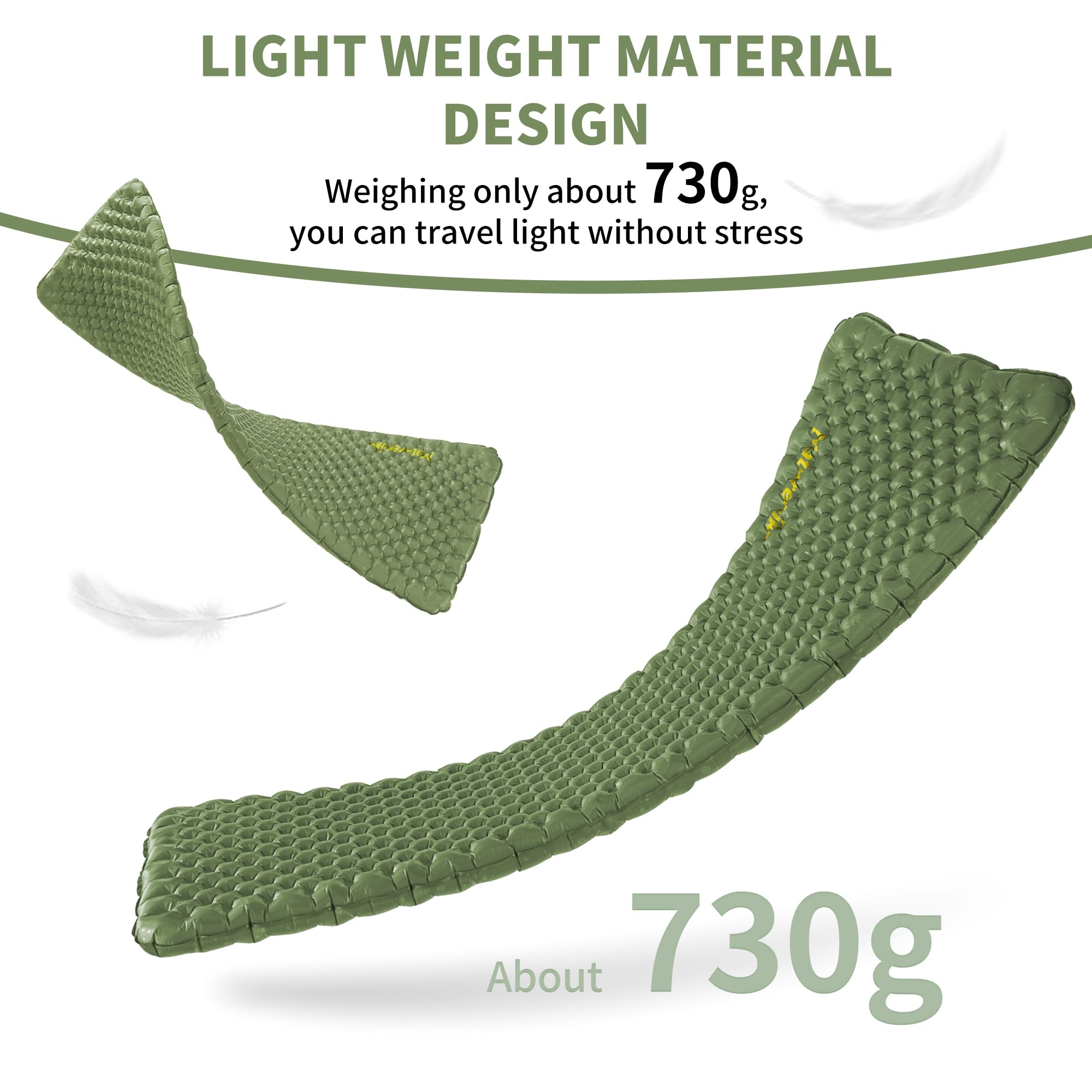 Naturehike 25oz sleeping pad with 20D nylon TPU surface demonstrates durability.