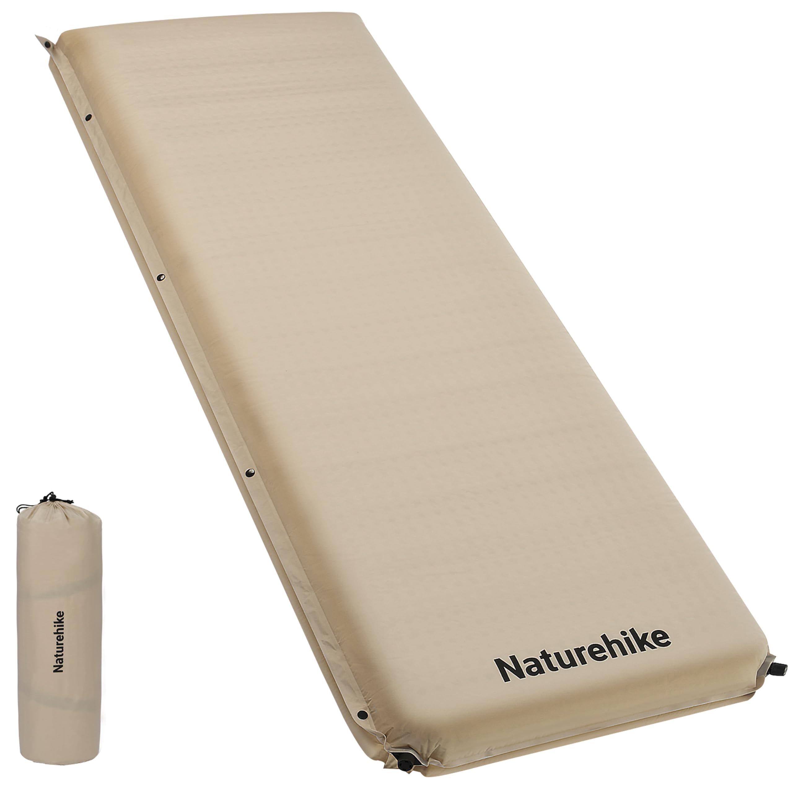 Naturehike 4-inch self-inflating pad front view with cloud-like support.