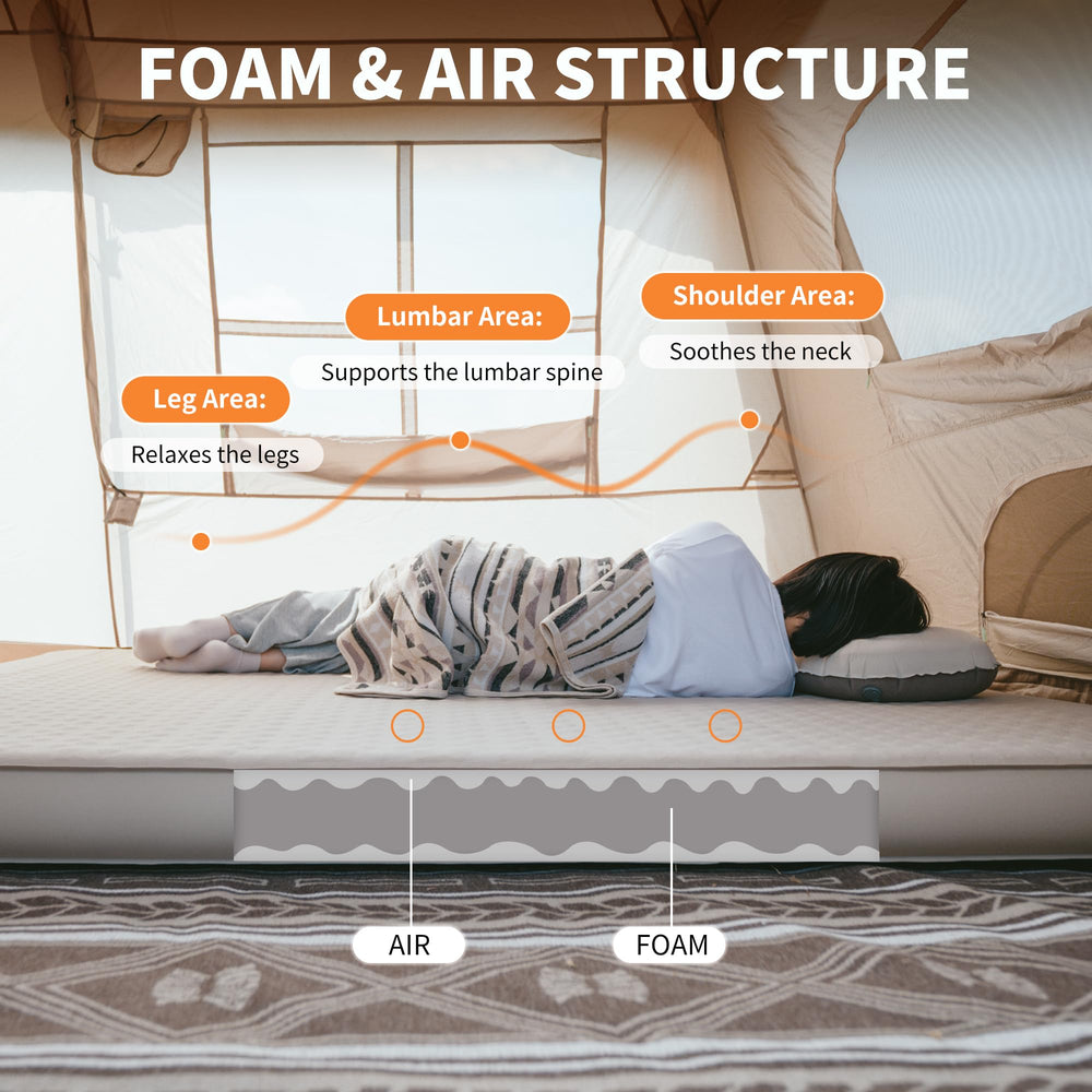 Naturehike air-and-foam layer design enhances warmth retention and dry surface