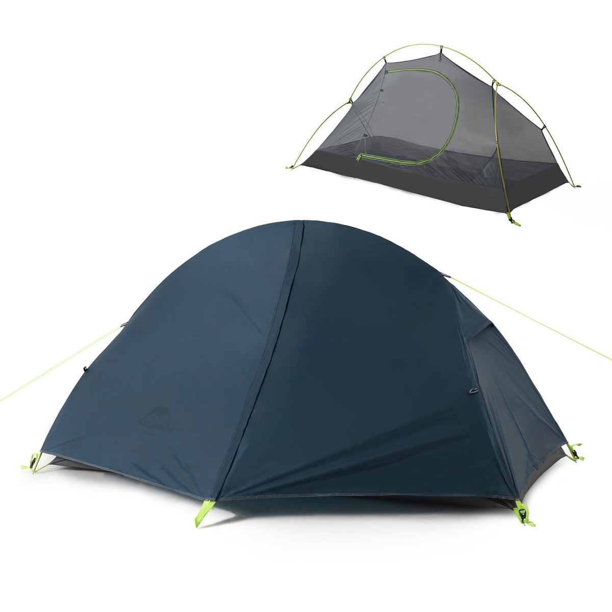 Naturehike bikepacking 1person tent setup demonstrates quick freestanding setup for solo camping.