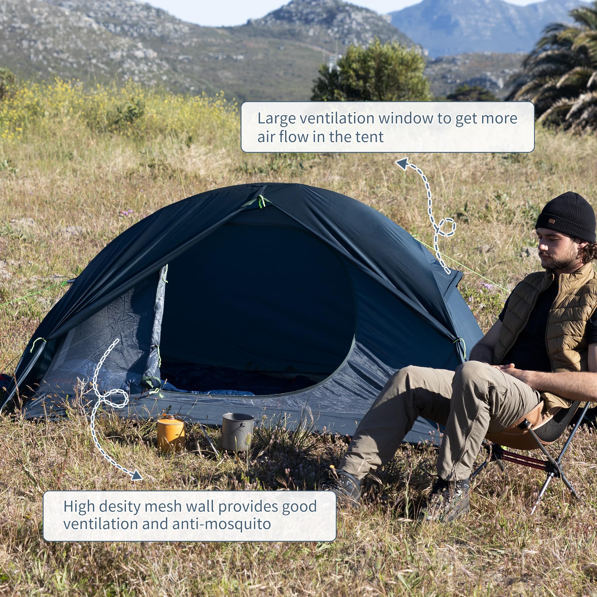 Naturehike bikepacking 1person tent ultralight weight for easy bikepacking.