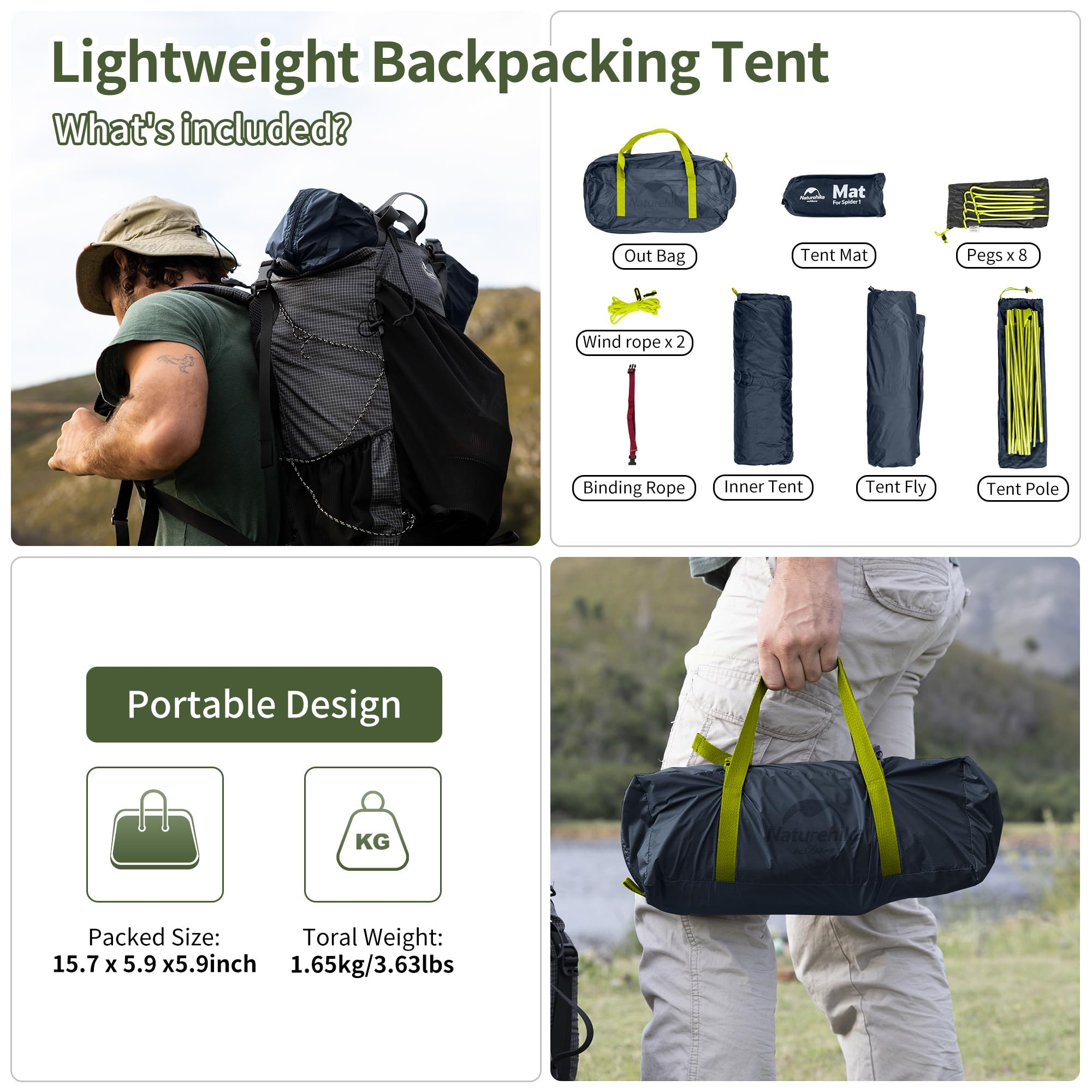 Naturehike bikepacking rainfly offers all weather protection during sudden showers.
