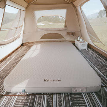Naturehike built-in electric pump demonstrates fast inflating for quick setup