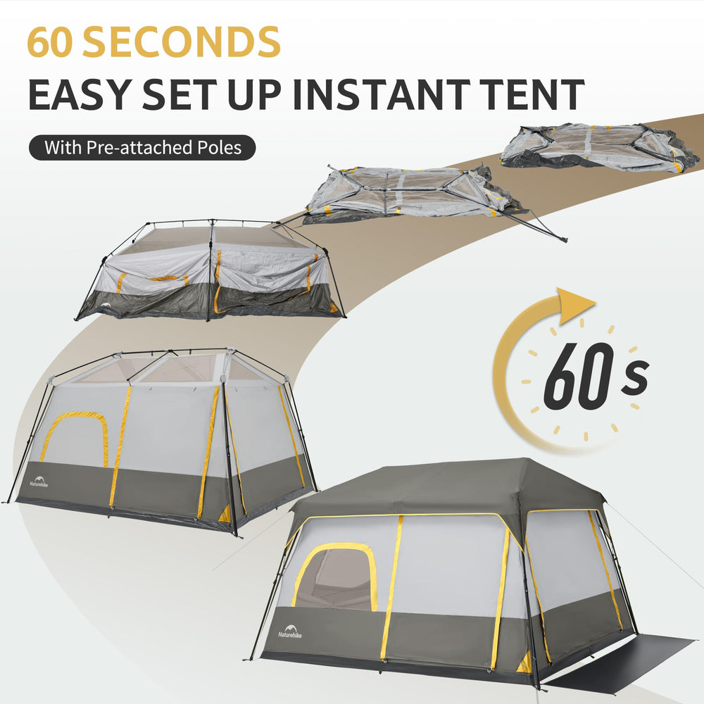Naturehike Cape 6-Person Tent with three doors for easy access