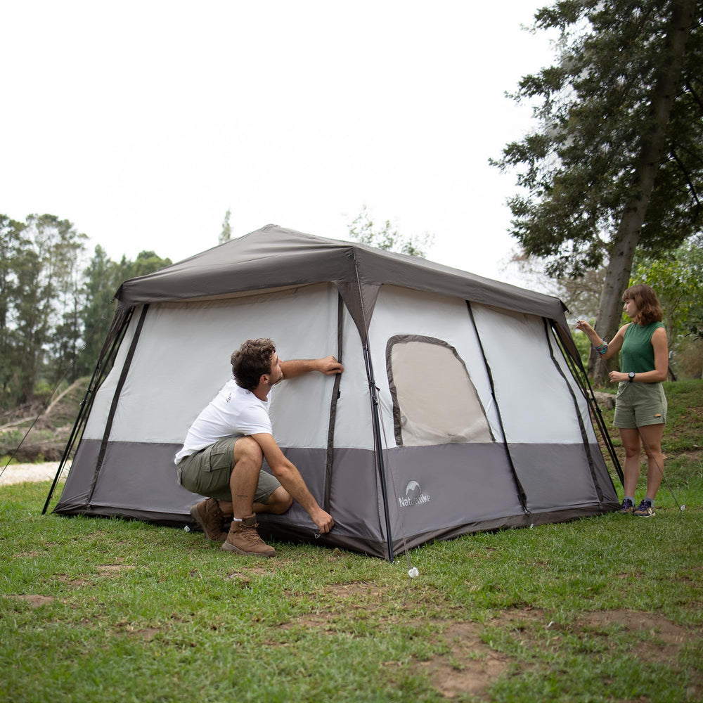 Naturehike Cape sturdy stakes and wind ropes stabilize the tent