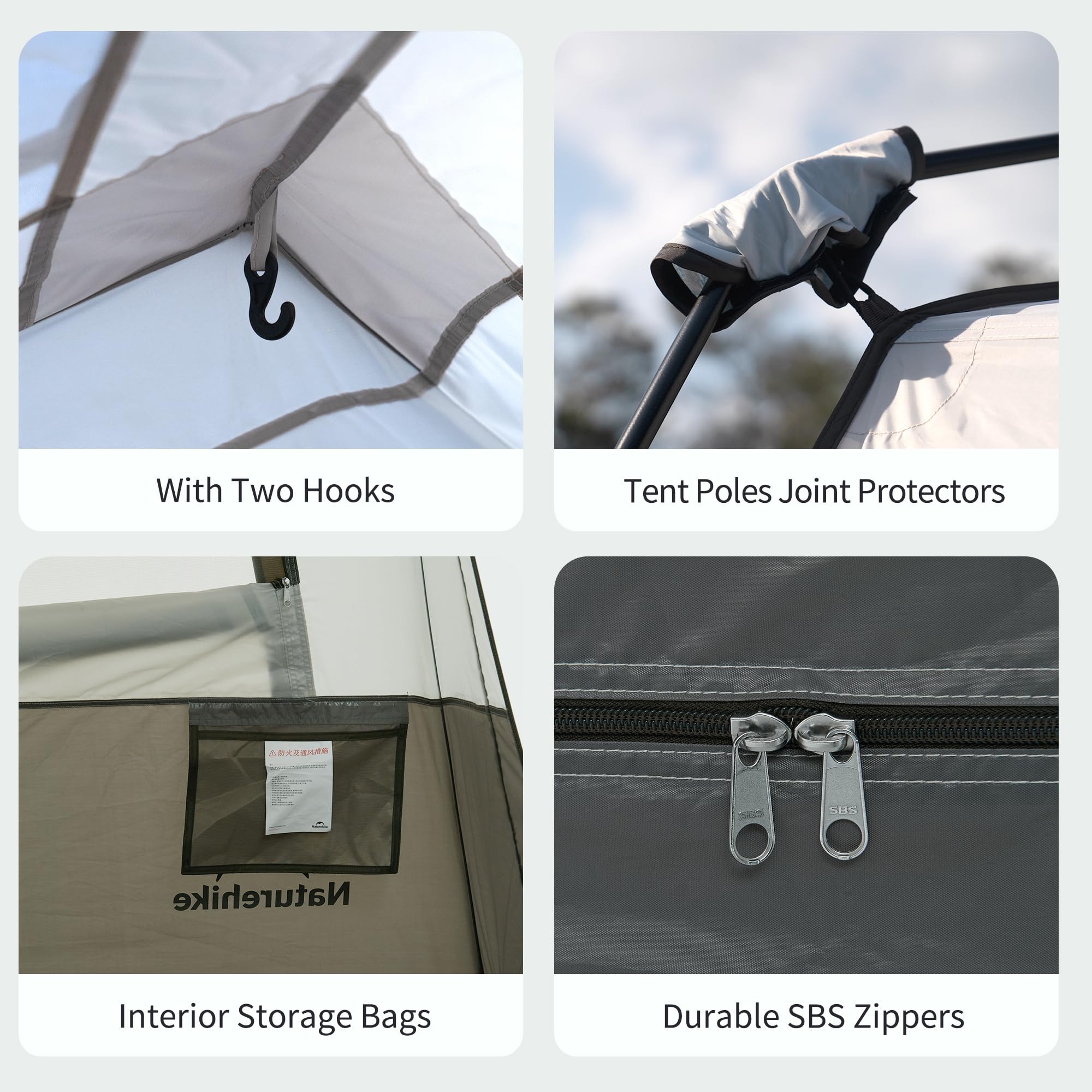 Naturehike Cape top mesh skylight view at night